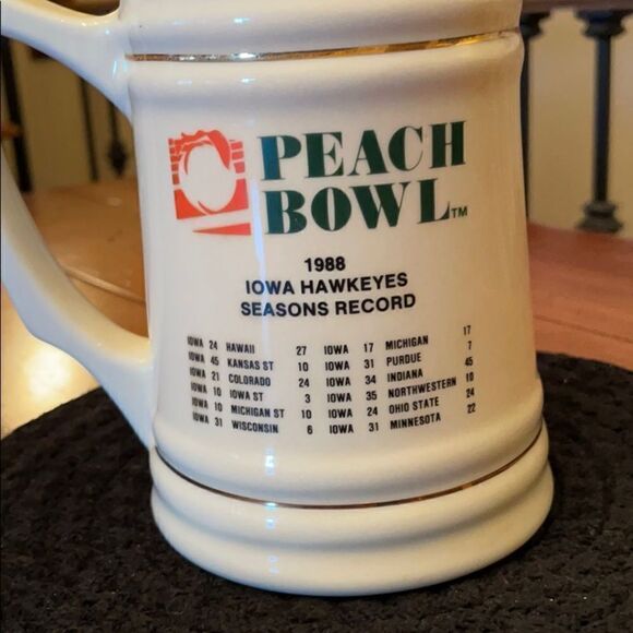Vintage Iowa Hawkeye '88 Peach Bowl Stein - Picture 3 of 8